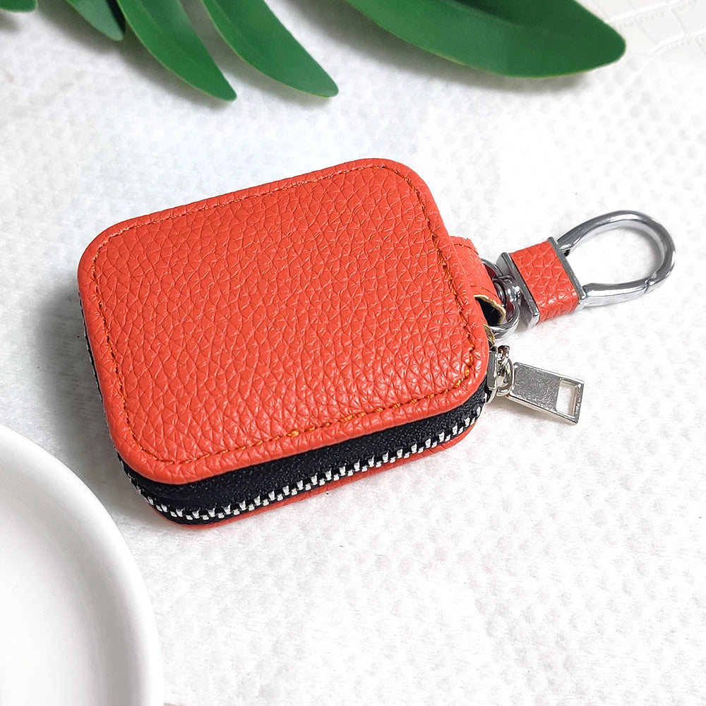 For AirPods Pro3 Leather zipper bag AirPods 4/Pro/Pro2 Universal zipper bag 2.6 inches long ×2 inches wide ×0.9 inches high