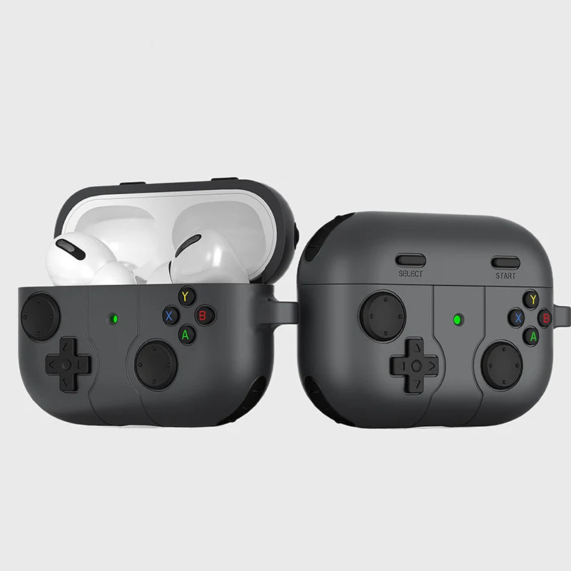 Silicone Earphone Cover For Airpods 4 3 with Keychain Games Console Cover Dustproof Gamepad Case for AirPods Pro 2 1 Accessories