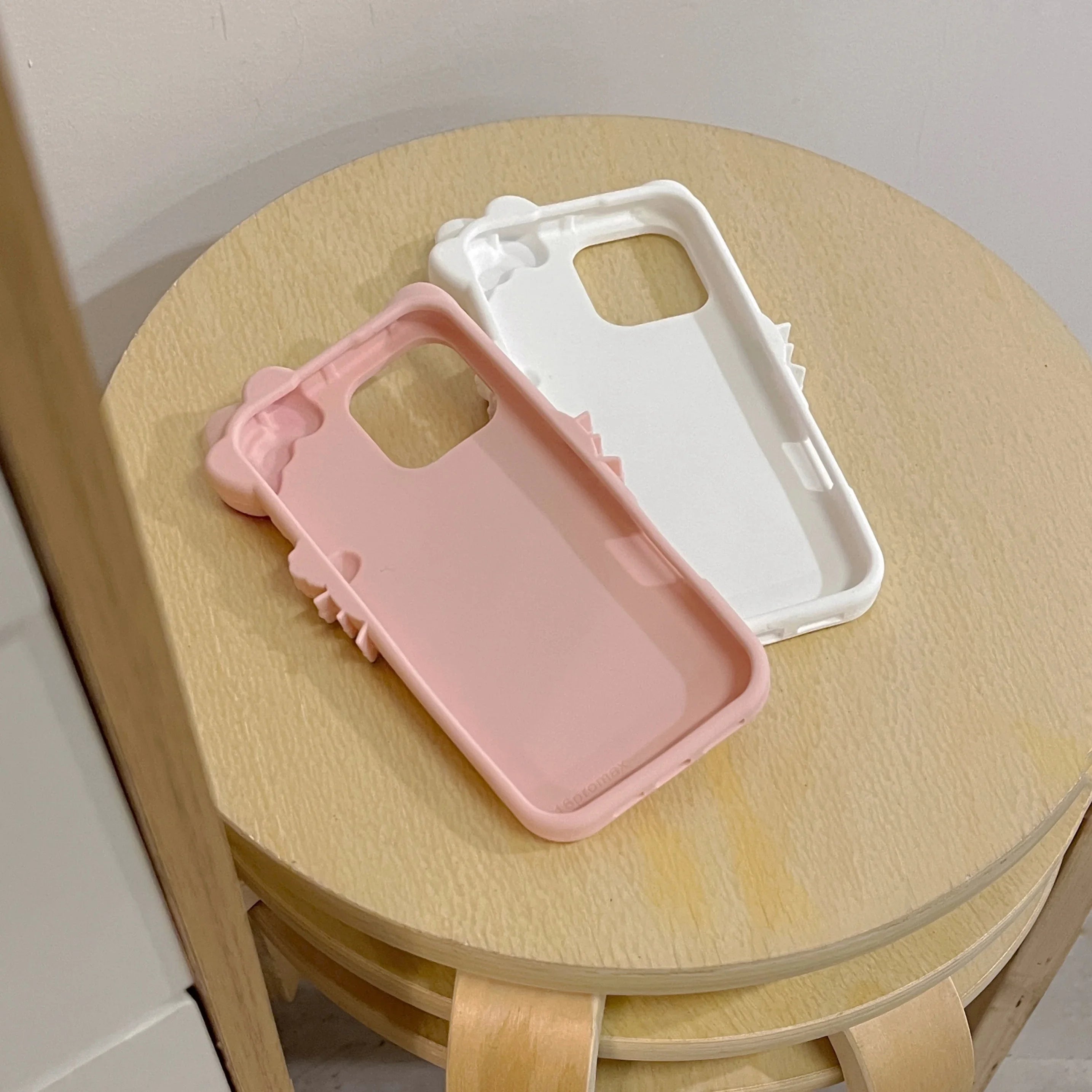 3D Stereoscopic Phone Case For iPhone 17 16 15 14 13 12 11 Pro Max Cute Cartoon Sanrio Hello Kitty Bow Cases Soft Silicone Cover