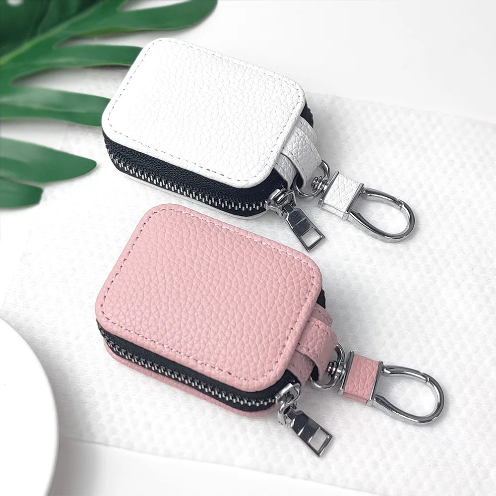 For AirPods Pro3 Leather zipper bag AirPods 4/Pro/Pro2 Universal zipper bag 2.6 inches long ×2 inches wide ×0.9 inches high