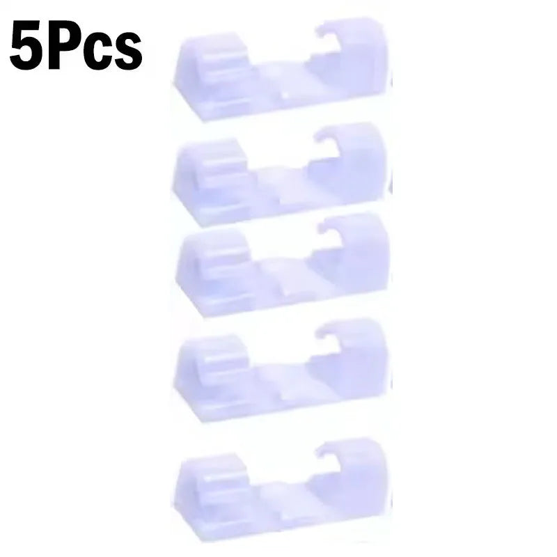 5-60Pcs Cable Clips Organizer Drop Wire Holder Cord Management Self-Adhesive Desk Tidy Cable Manager Fixed Clamp Wire Winder