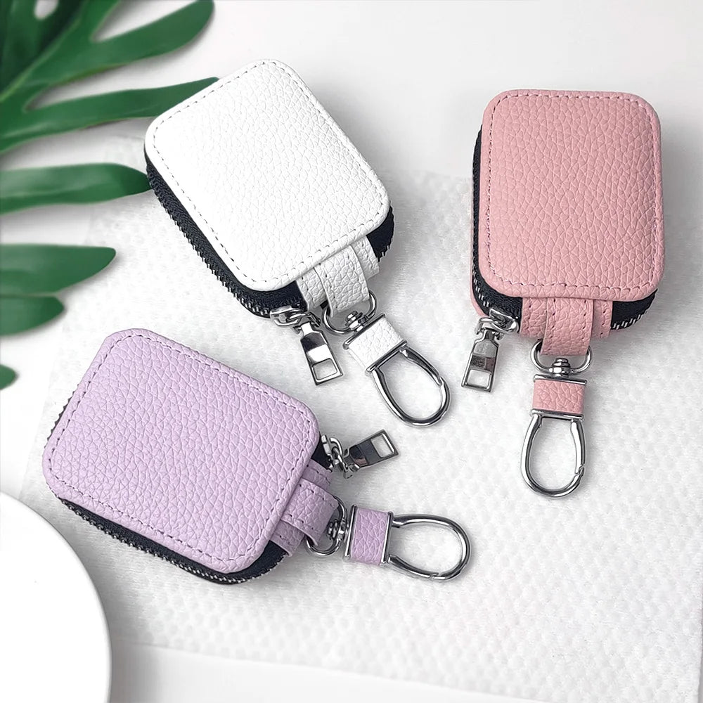 For AirPods Pro3 Leather zipper bag AirPods 4/Pro/Pro2 Universal zipper bag 2.6 inches long ×2 inches wide ×0.9 inches high