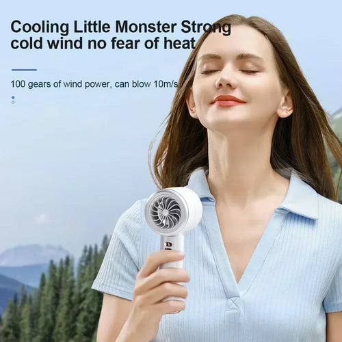 AeroStream Pro Portable Turbo Fan – 100-Speed Smart Handheld Cooler