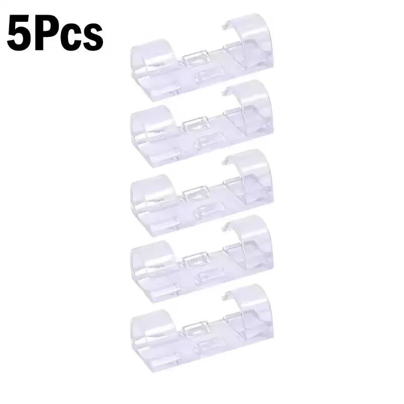 5-60Pcs Cable Clips Organizer Drop Wire Holder Cord Management Self-Adhesive Desk Tidy Cable Manager Fixed Clamp Wire Winder